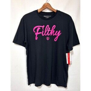 NWT Baseball Lifestyle 101 Filthy Black Pink Adult Size Large Tee T-shirt j